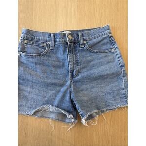 J Crew Cut Off Shorts High Rise Stretch Denim Cuff Hem Women's Size 27 2817